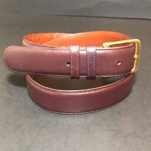 Coach oxblood leather belt 34 Square buckle wow!